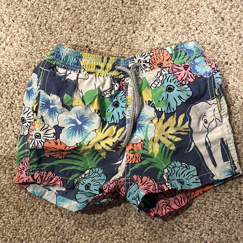 Boys size 6 multicolor vilbrequin swim shorts